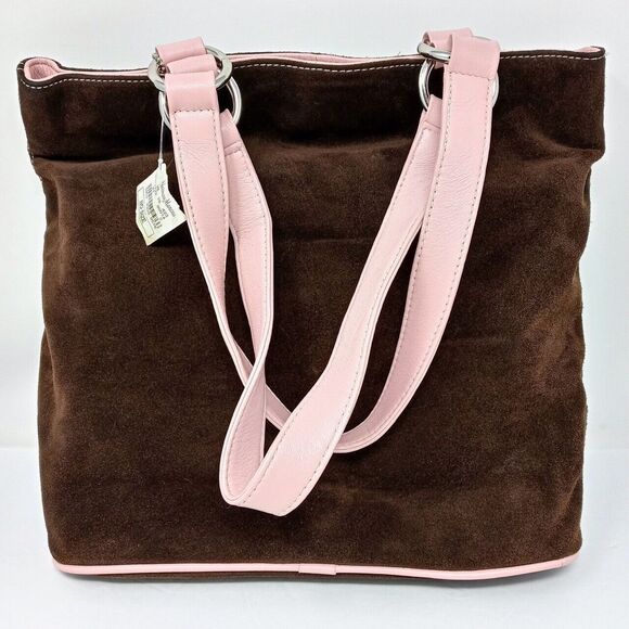 Jam by Jana Feifer Initial Suede Leather Tote Bag NWT - Picture 7 of 12